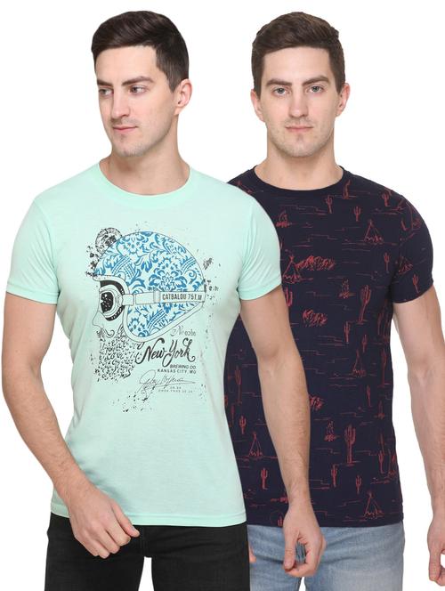 set of 2 multi colored printed t-shirt  - 17775713 -  Standard Image - 0