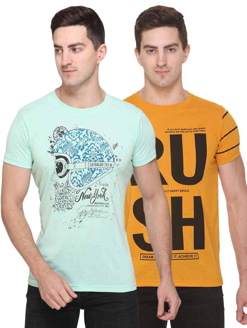 set of 2 multi colored printed t-shirt  - 17775714 -  Zoom Image - 0