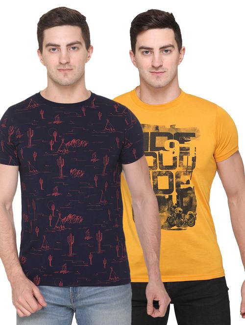 set of 2 multi colored printed t-shirts - 17775722 - Standard Image - 0