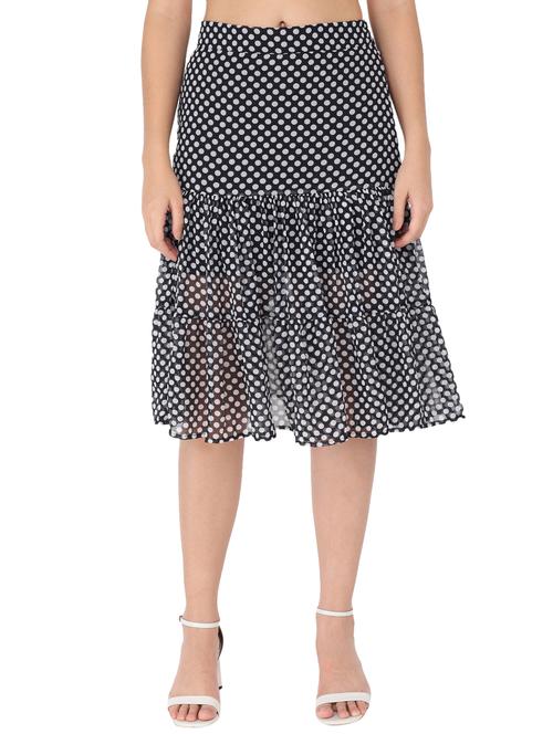 high rise polka dot flared skirt - 17776328 - Standard Image - 0