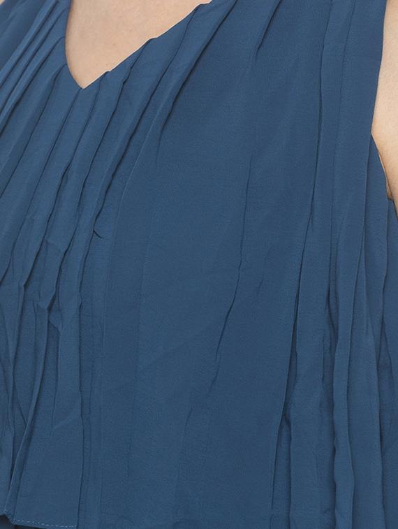 v-neck solid layered dress - 17776448 - Standard Image - 3