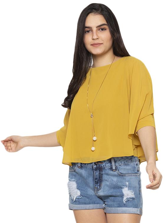 cape sleeved solid top   - 17776506 -  Zoom Image - 0