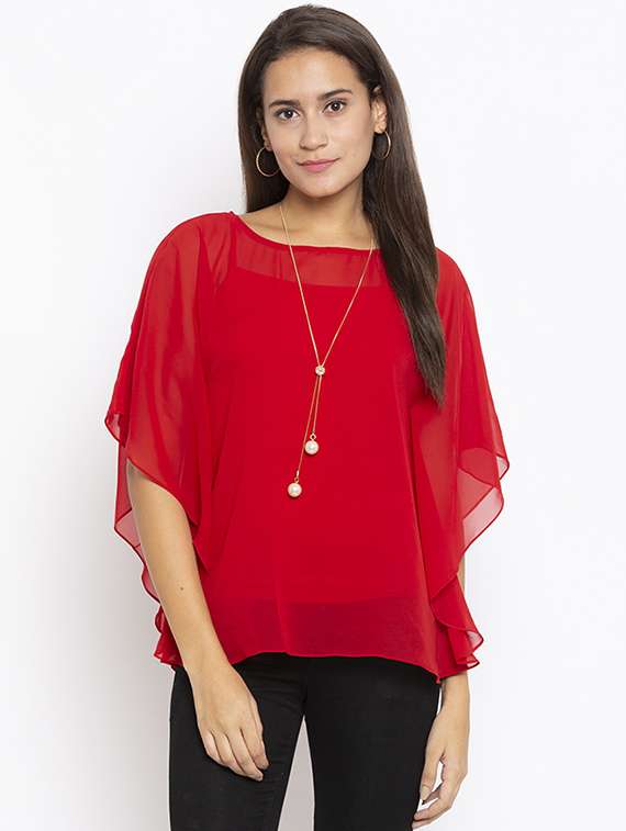 bell sleeved solid top 
