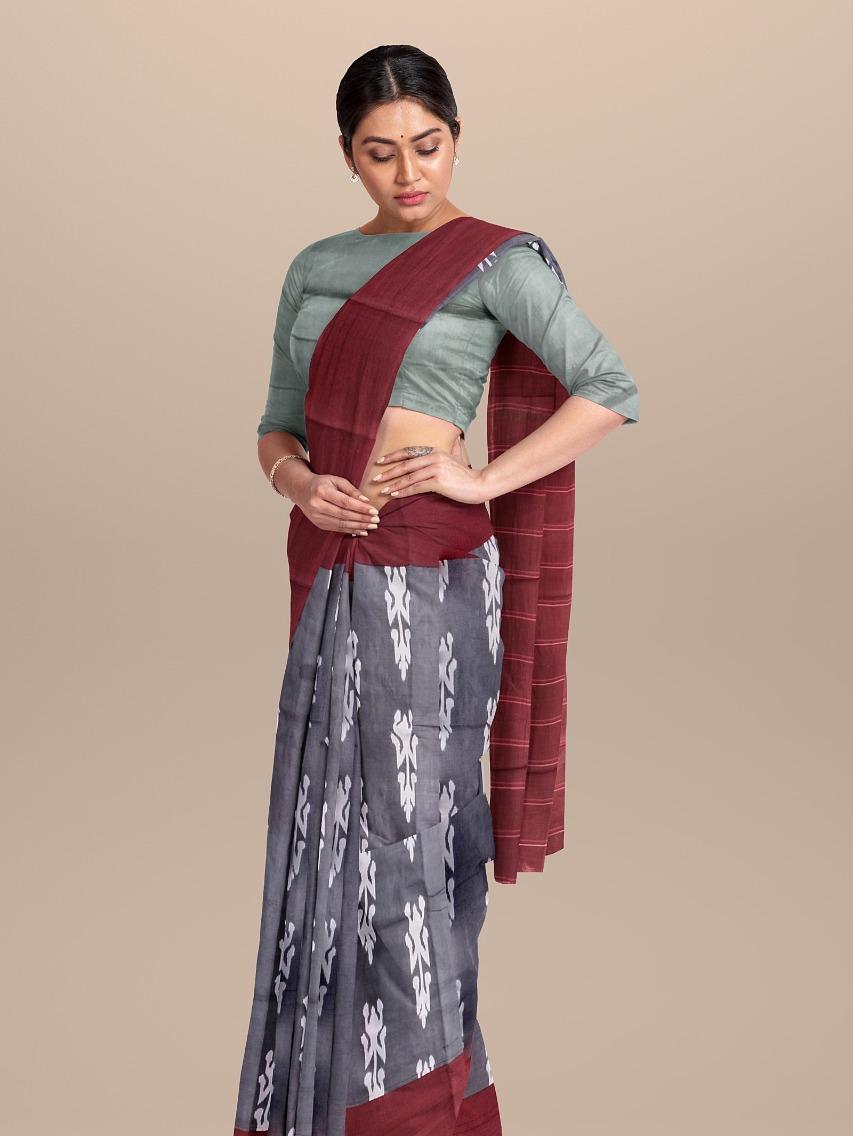 grey silk saree - 17777166 - Zoom Image - 0