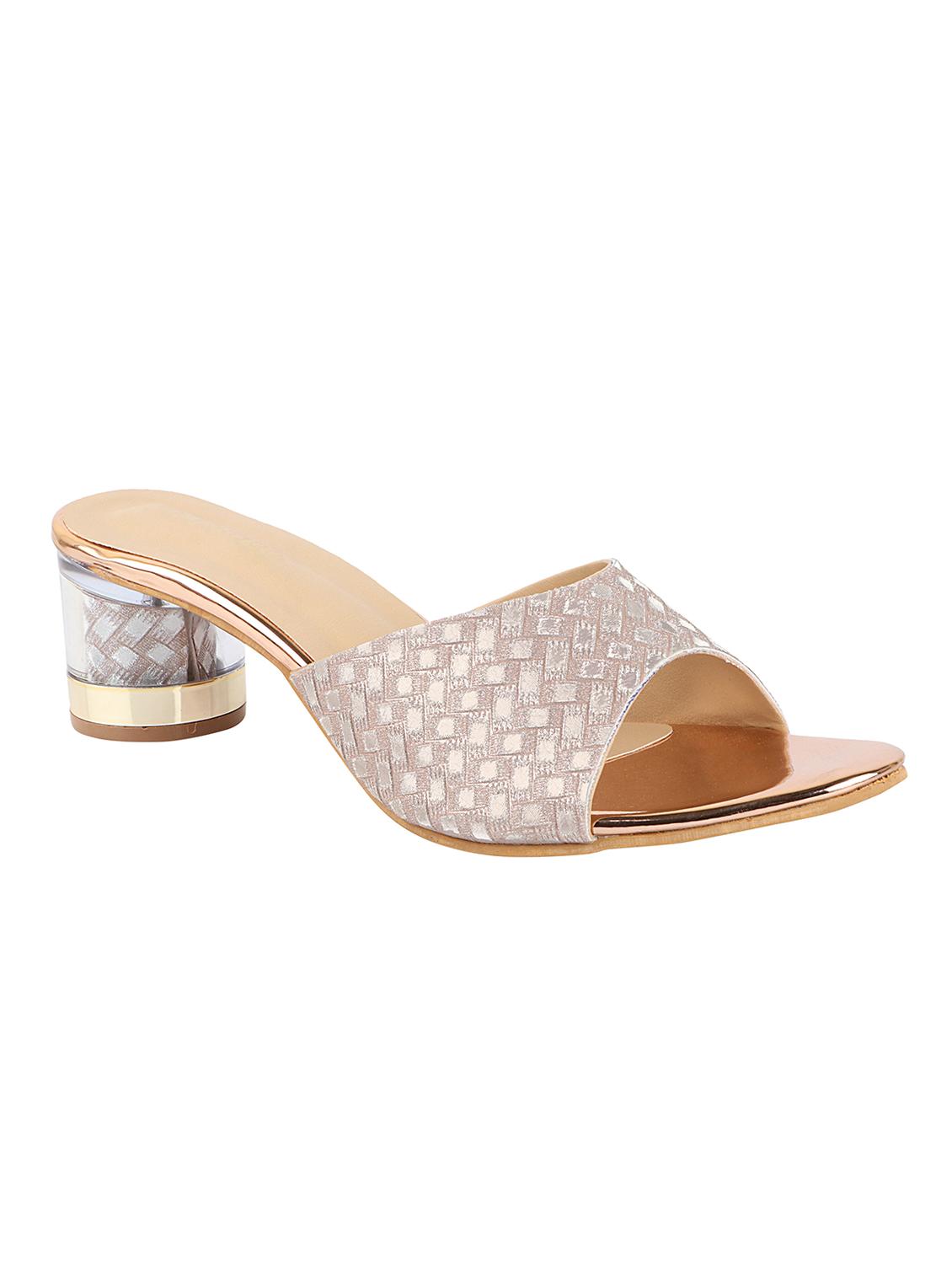 copper synthetic slip on sandals - 17777258 -  Zoom Image - 0