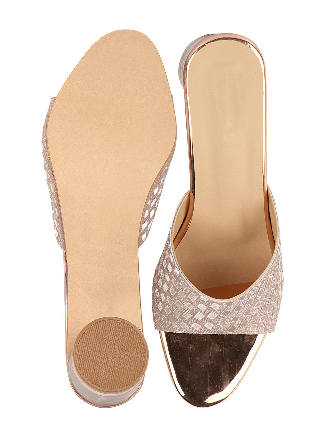 copper synthetic slip on sandals - 17777258 - Standard Image - 3