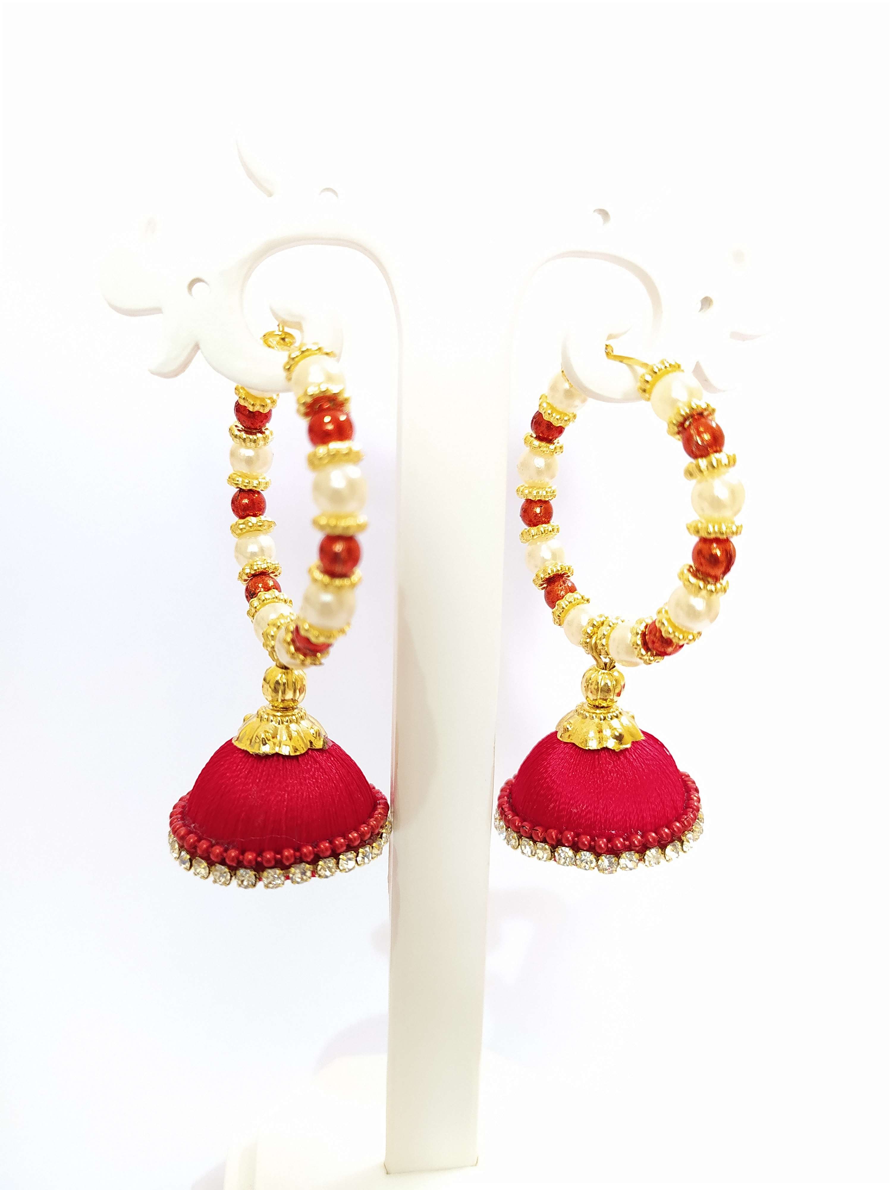 nir creation's exclusive silk thread earrings  - 17777824 -  Standard Image - 3
