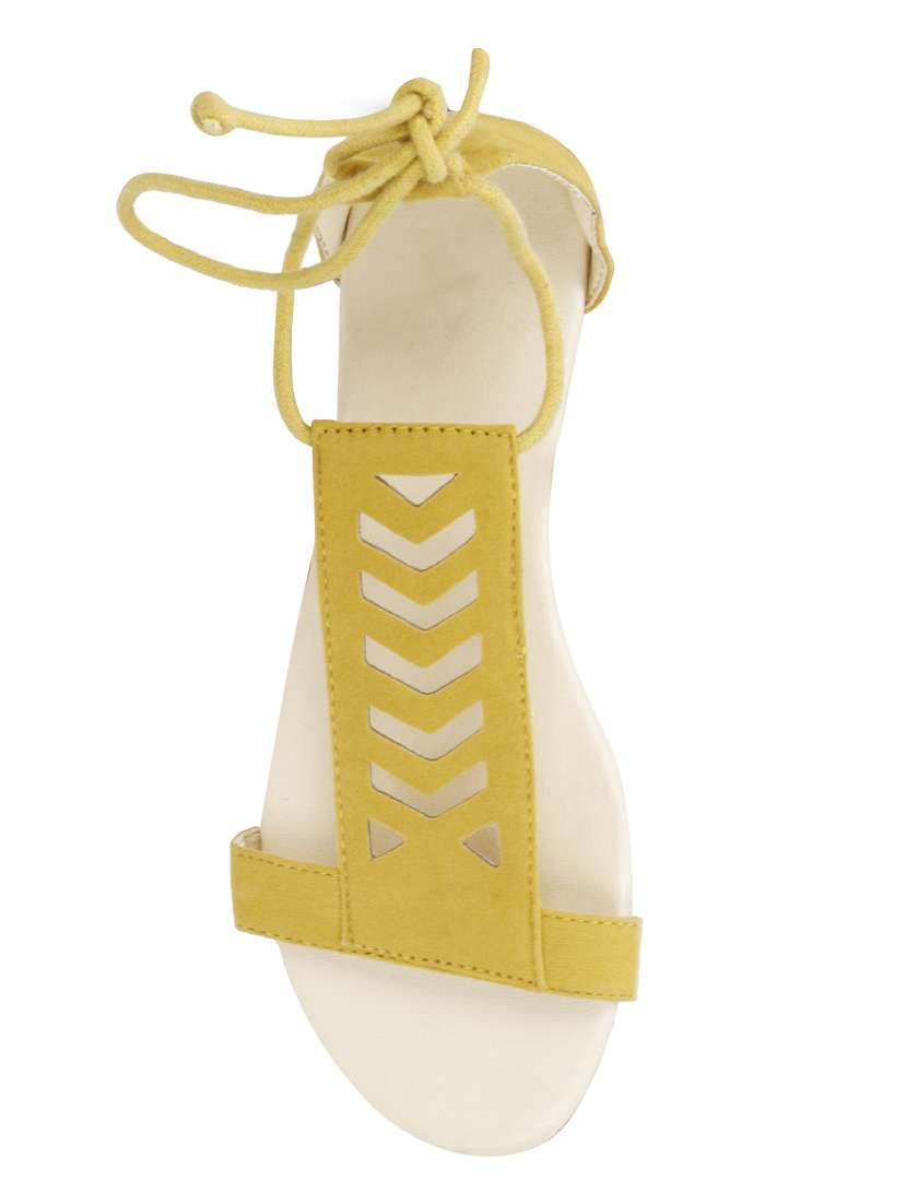 yellow slip on sandal - 17778258 - Standard Image - 3