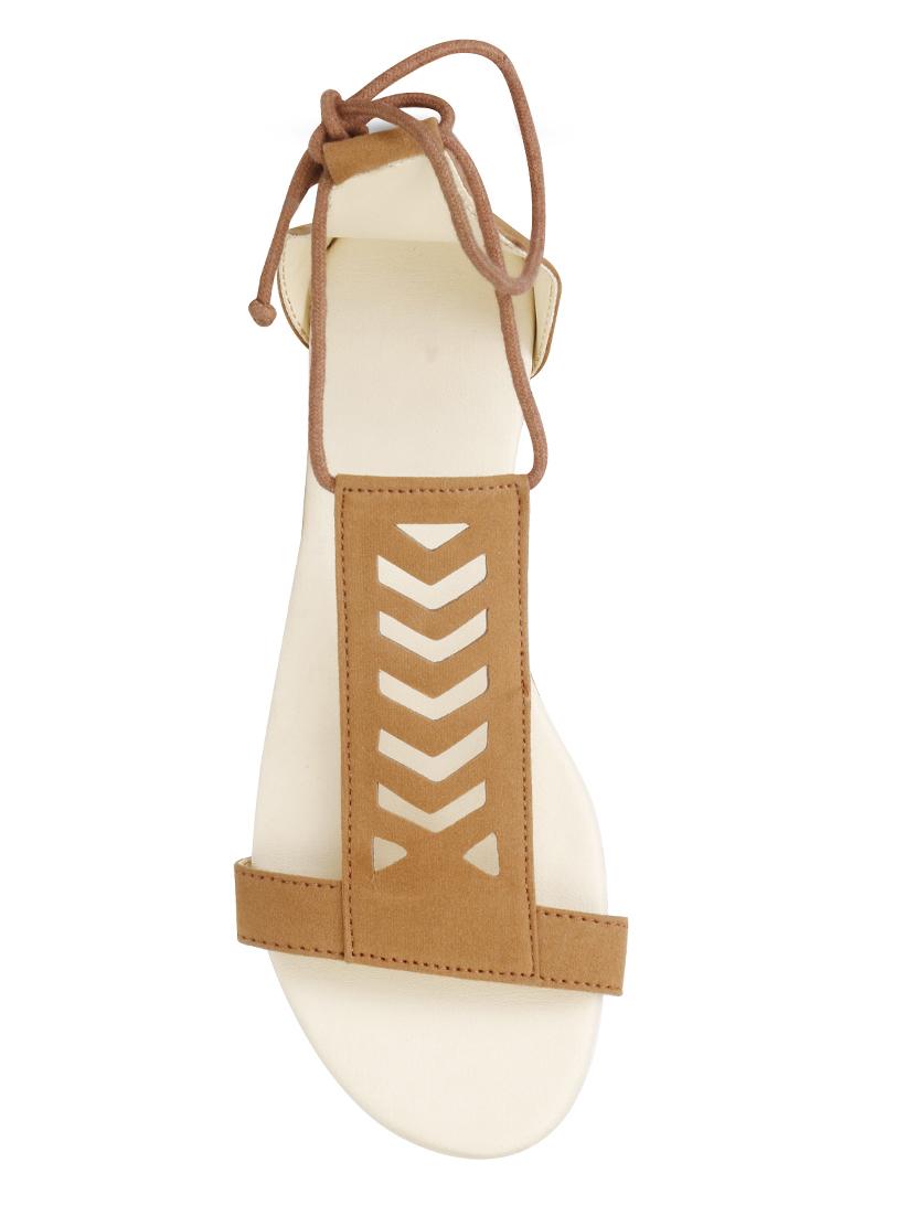 tan slip on sandal - 17778259 - Standard Image - 3