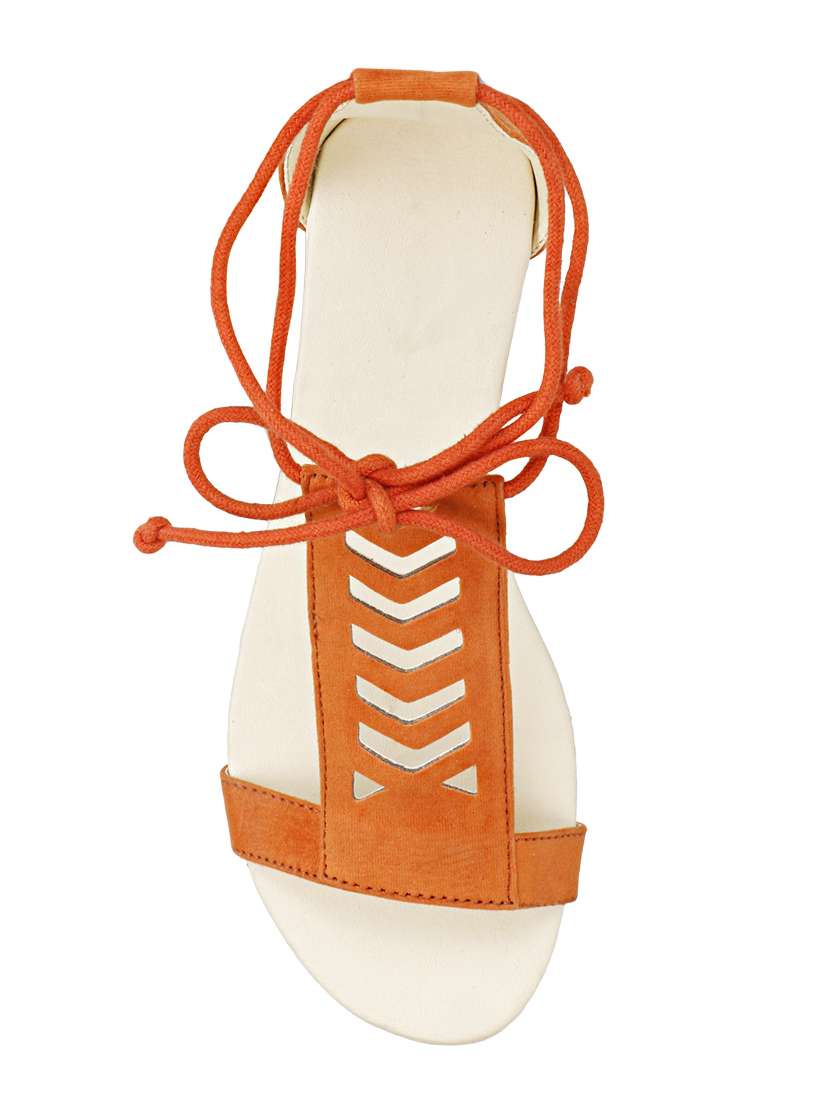 orange slip on sandal - 17778260 - Standard Image - 3