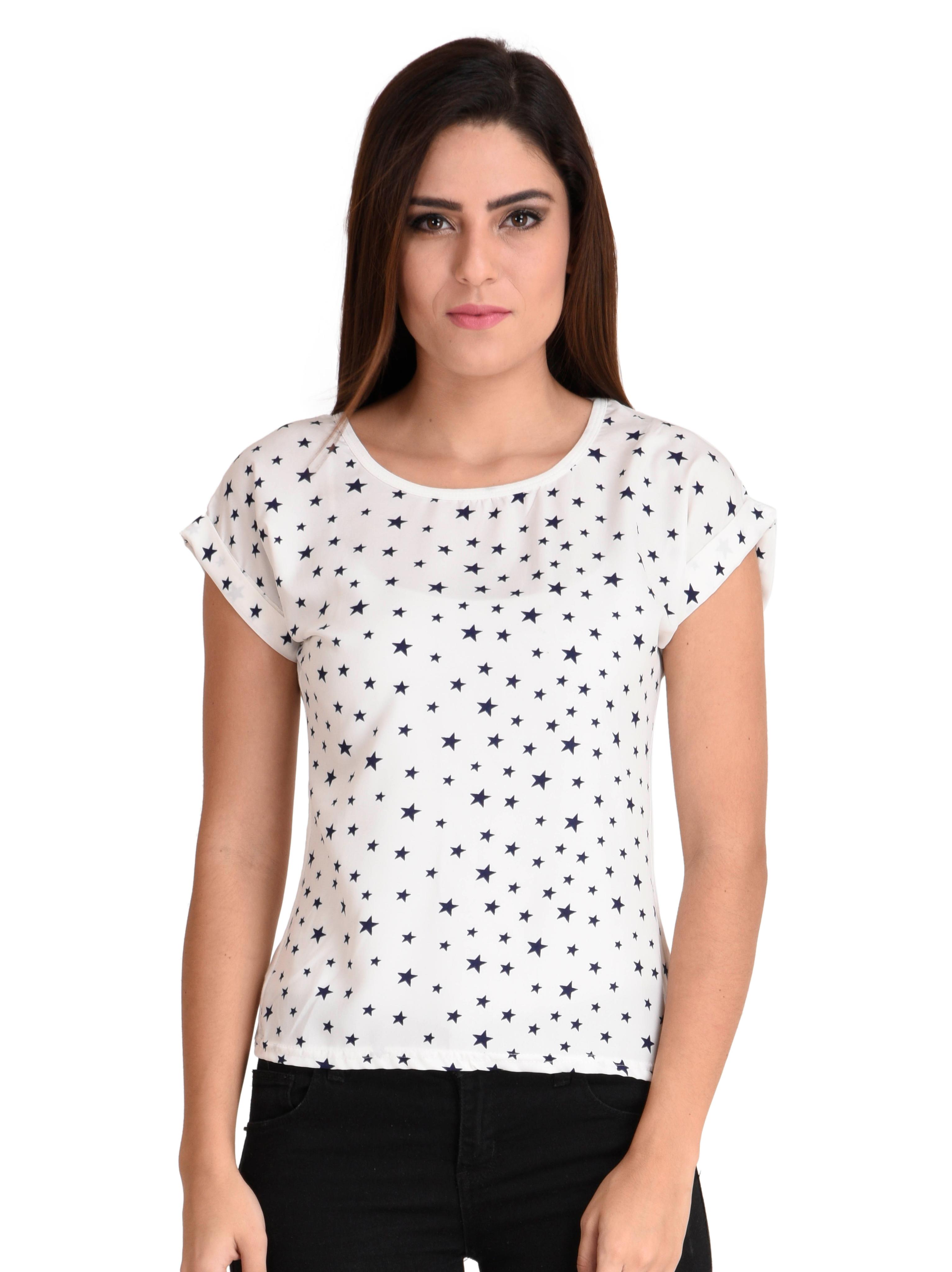 star print white tee - 17778293 - Zoom Image - 0
