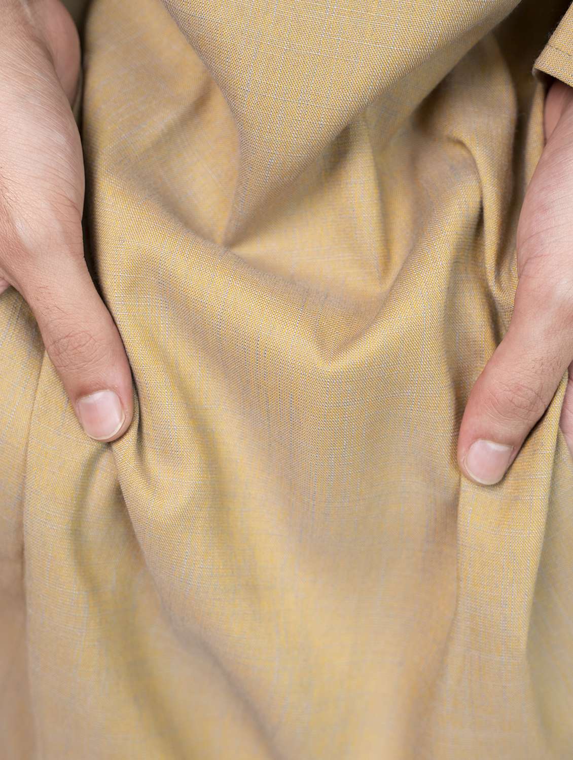 beige solid long kurta - 17779420 -  Standard Image - 5