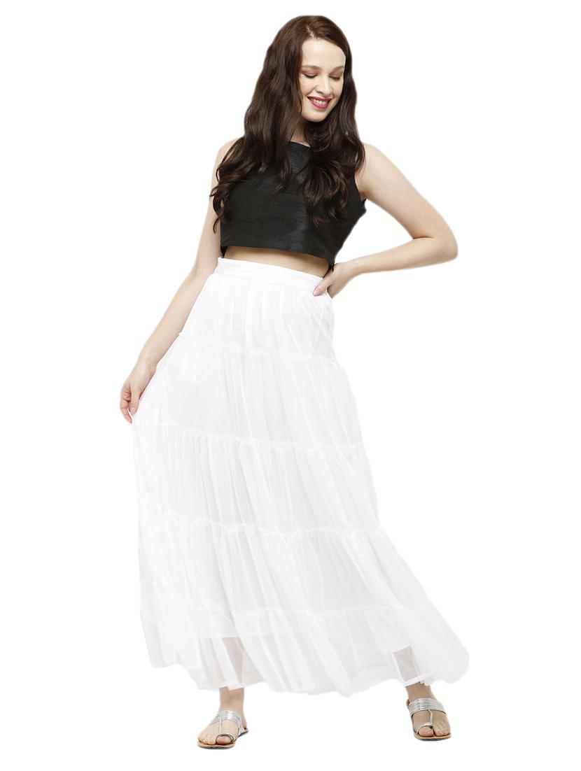 high rise flared skirt - 17779939 - Standard Image - 3