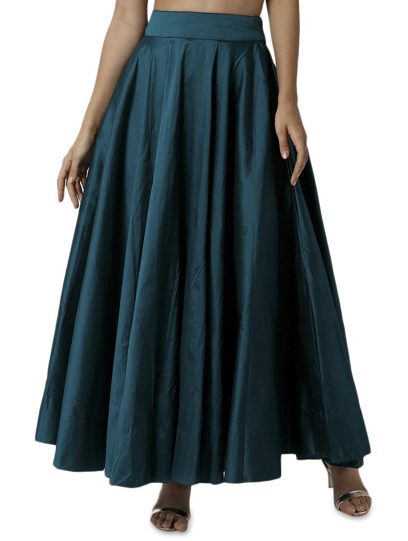 high rise solid flared skirt - 17779945 - Zoom Image - 0