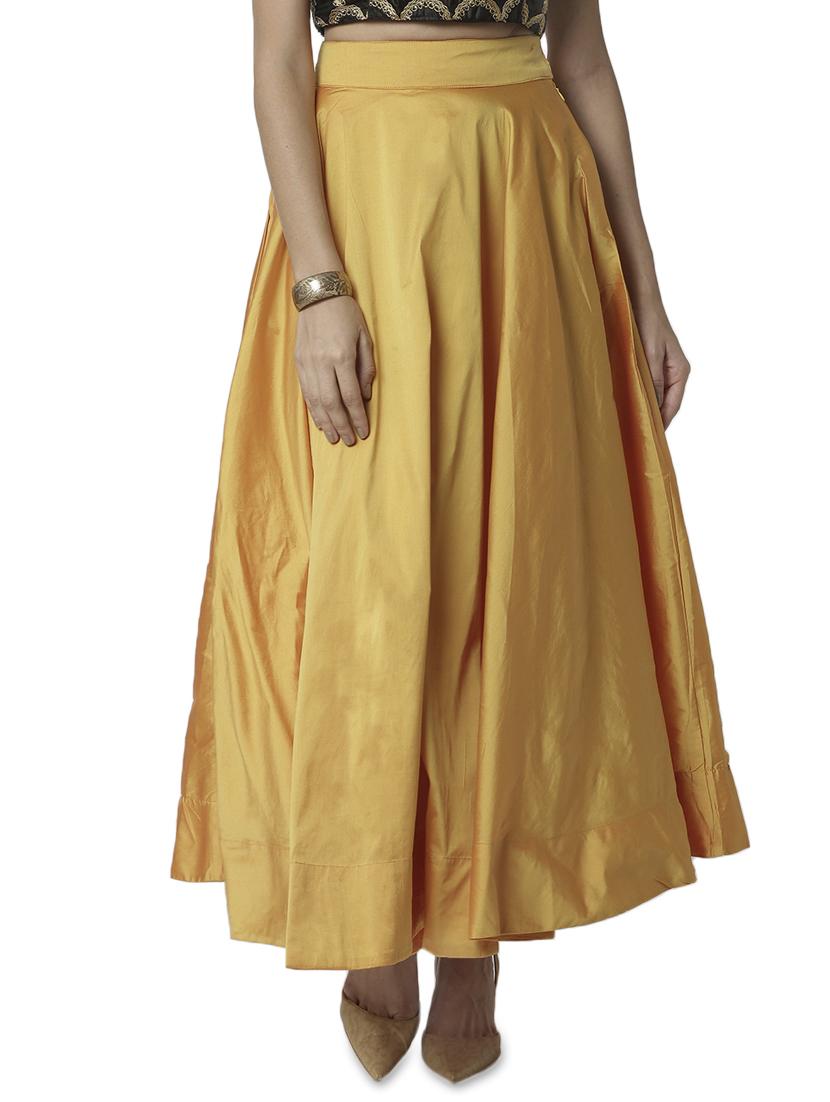 high rise solid flared skirt - 17779946 -  Zoom Image - 0