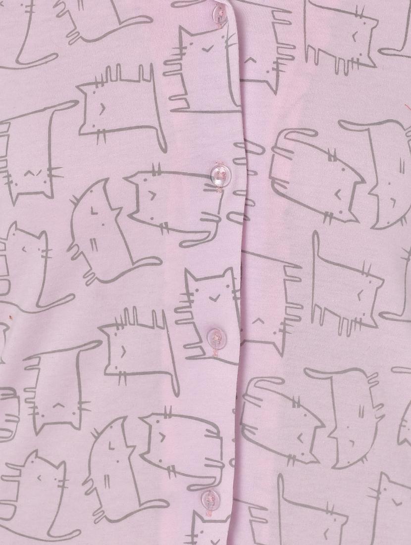pink printed pyjama nightwear set - 17780729 - Standard Image - 3