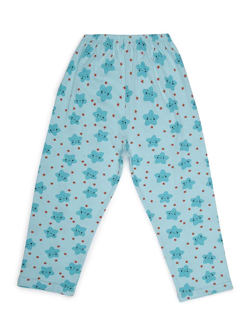 blue printed pyjama set nightwear - 17781974 - Standard Image - 3