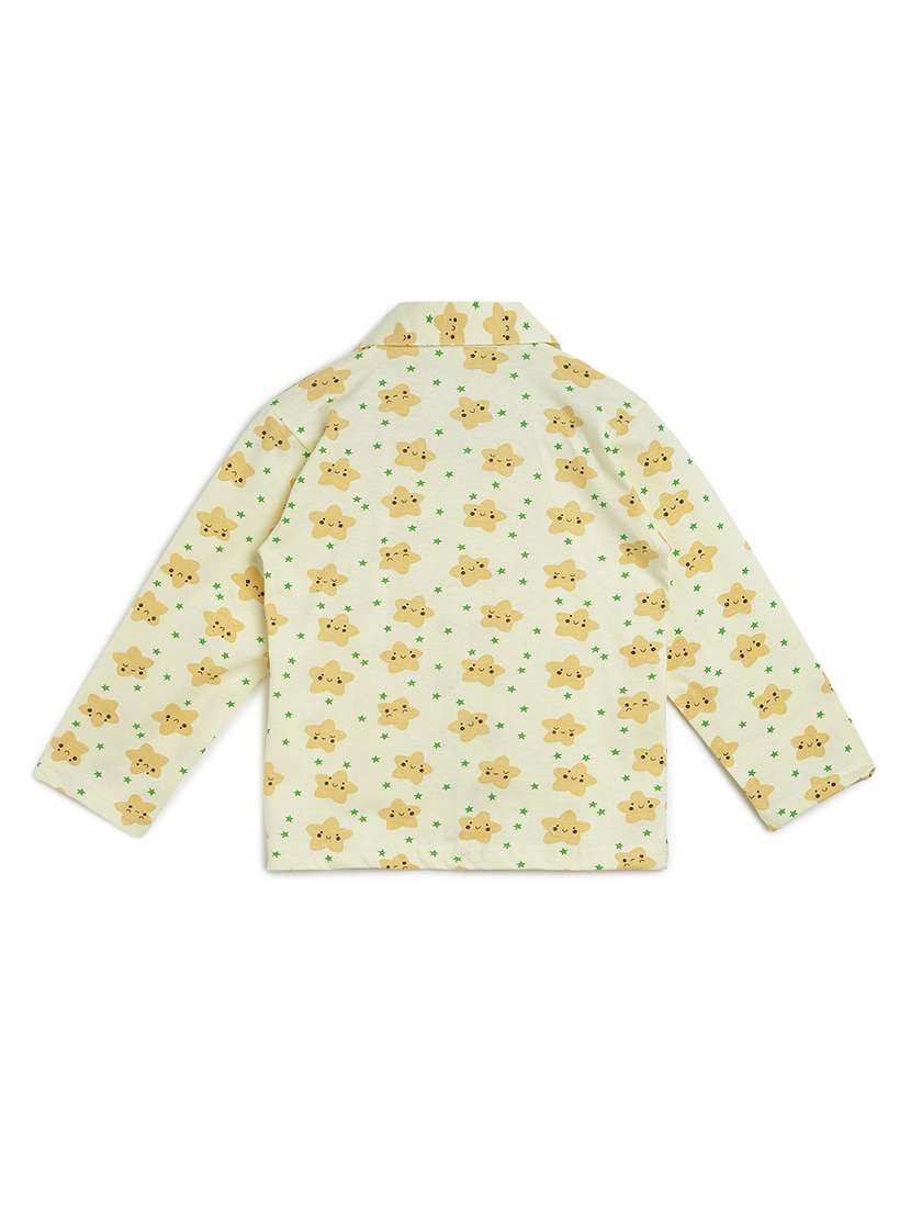 yellow printed pyjama set nightwear - 17781975 - Standard Image - 3
