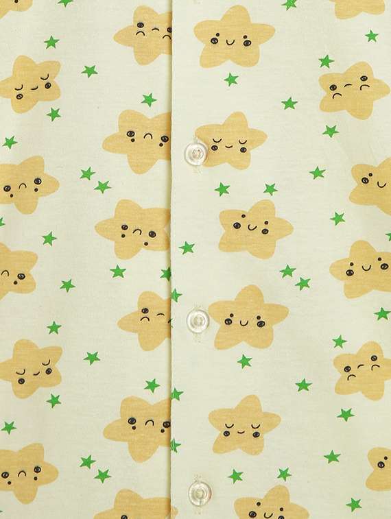 yellow printed pyjama set nightwear - 17781975 - Standard Image - 5