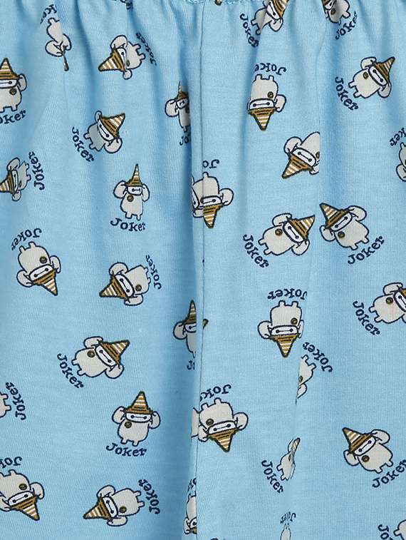 blue printed pyjama set nightwear - 17781980 - Standard Image - 5