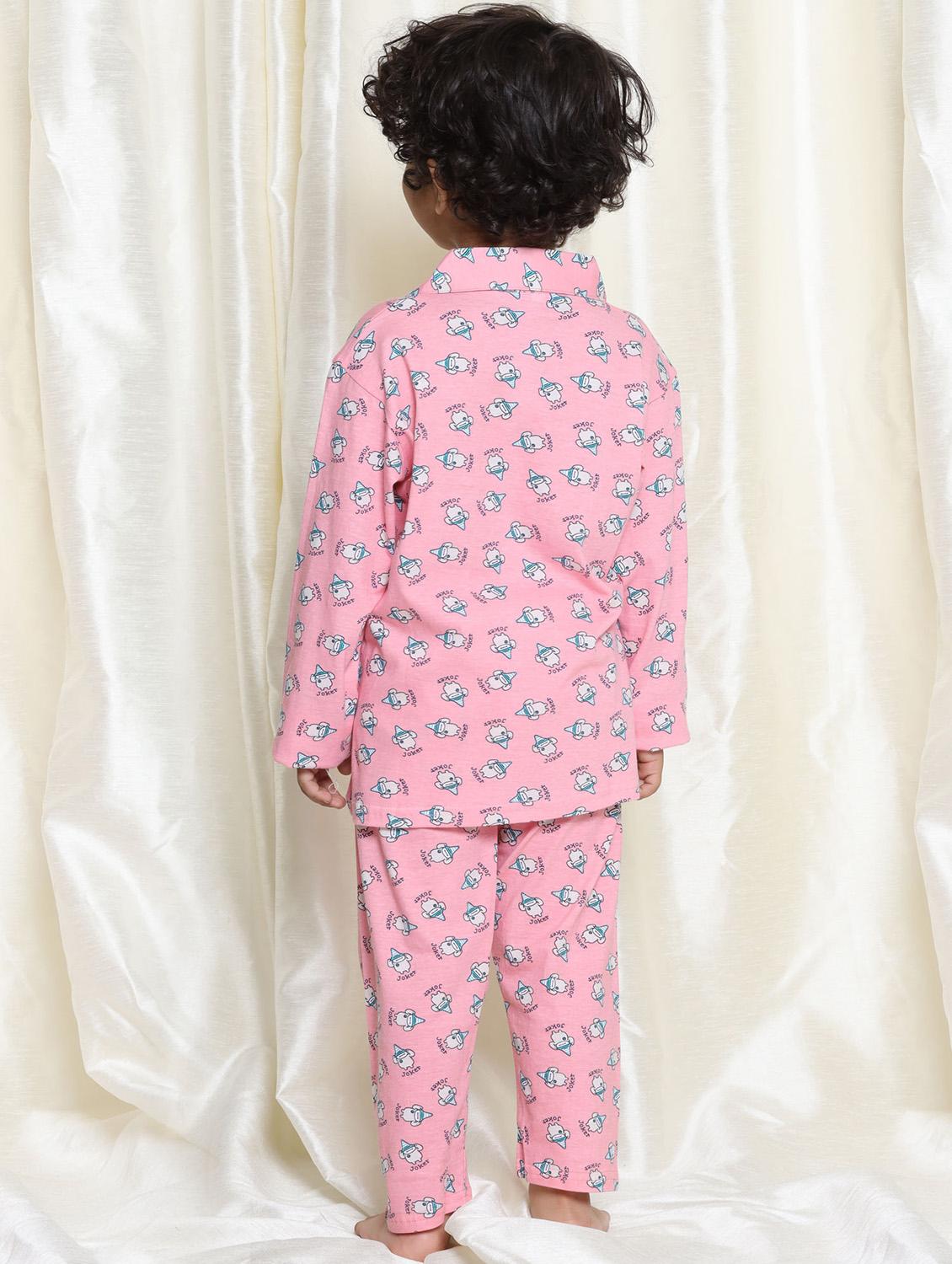 pink printed pyjama set nightwear - 17781982 - Standard Image - 3