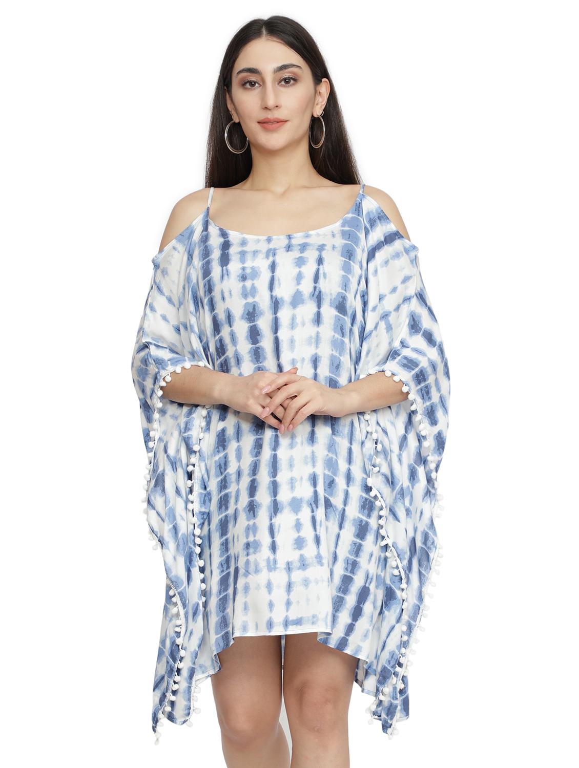 cold shoulder printed kaftan dress - 17782005 -  Zoom Image - 0