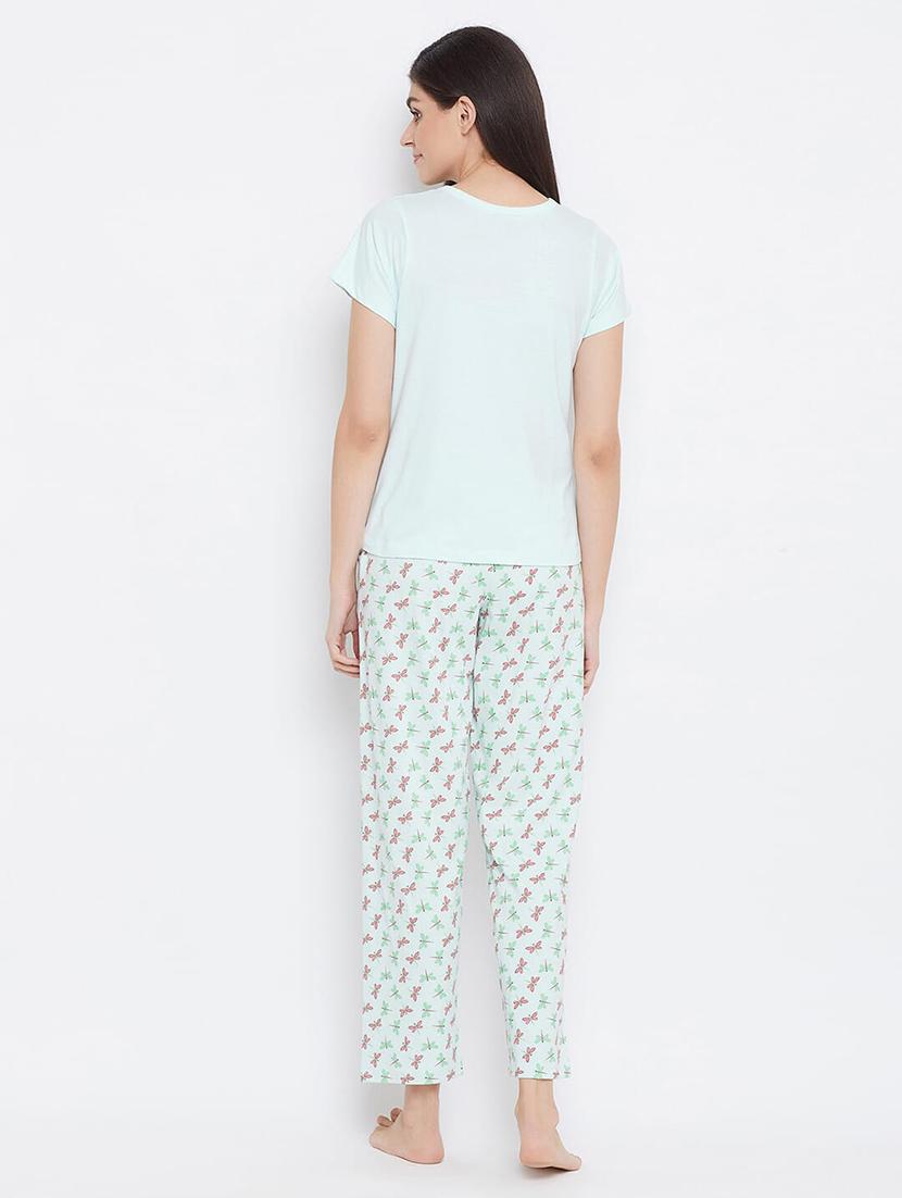 quirky printed nightwear pajama set - 17782275 - Standard Image - 3