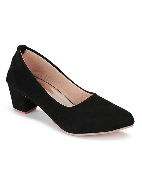black suede slip on pumps - 17782443 -  Standard Image - 0