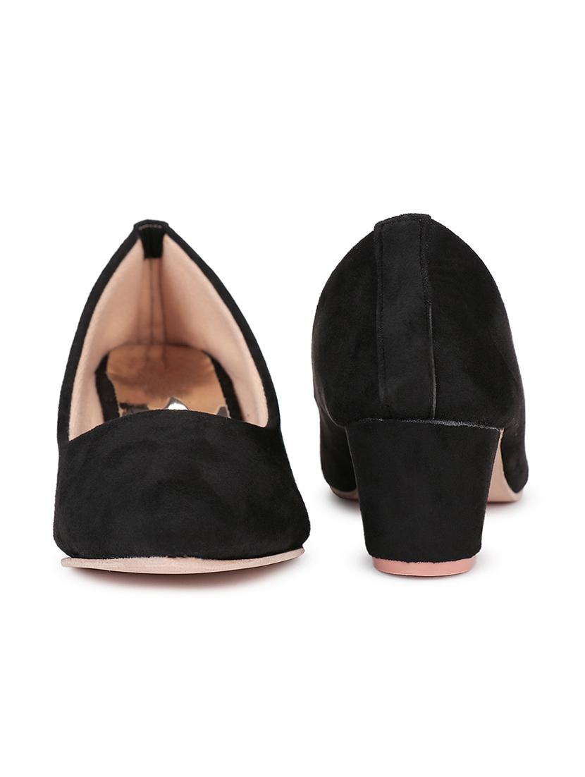 black suede slip on pumps - 17782443 - Standard Image - 3
