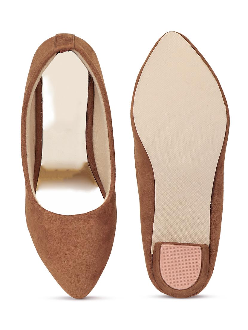 tan suede slip on pumps - 17782445 - Standard Image - 3