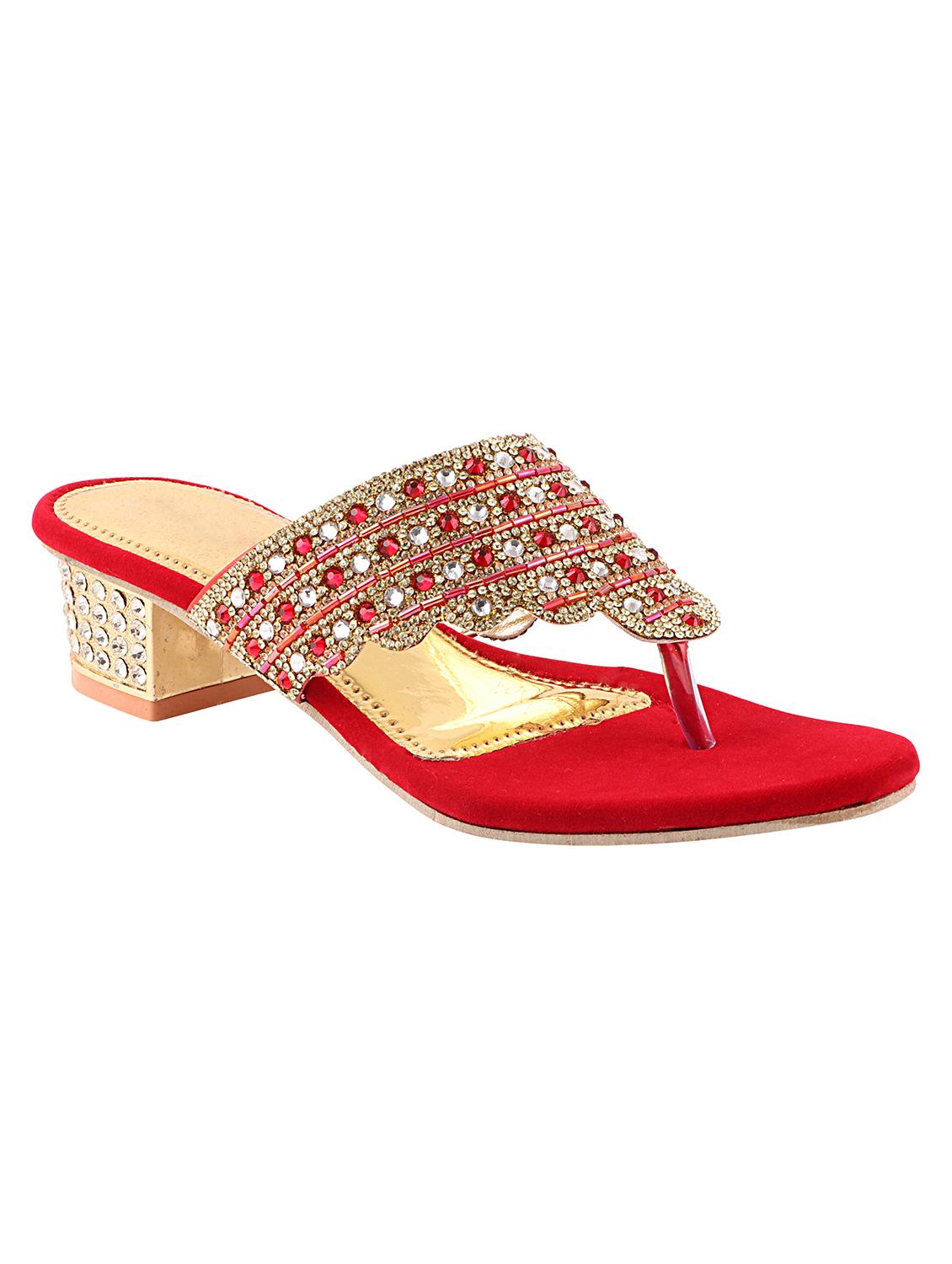 red synthetic toe separator sandals - 17782454 - Zoom Image - 0
