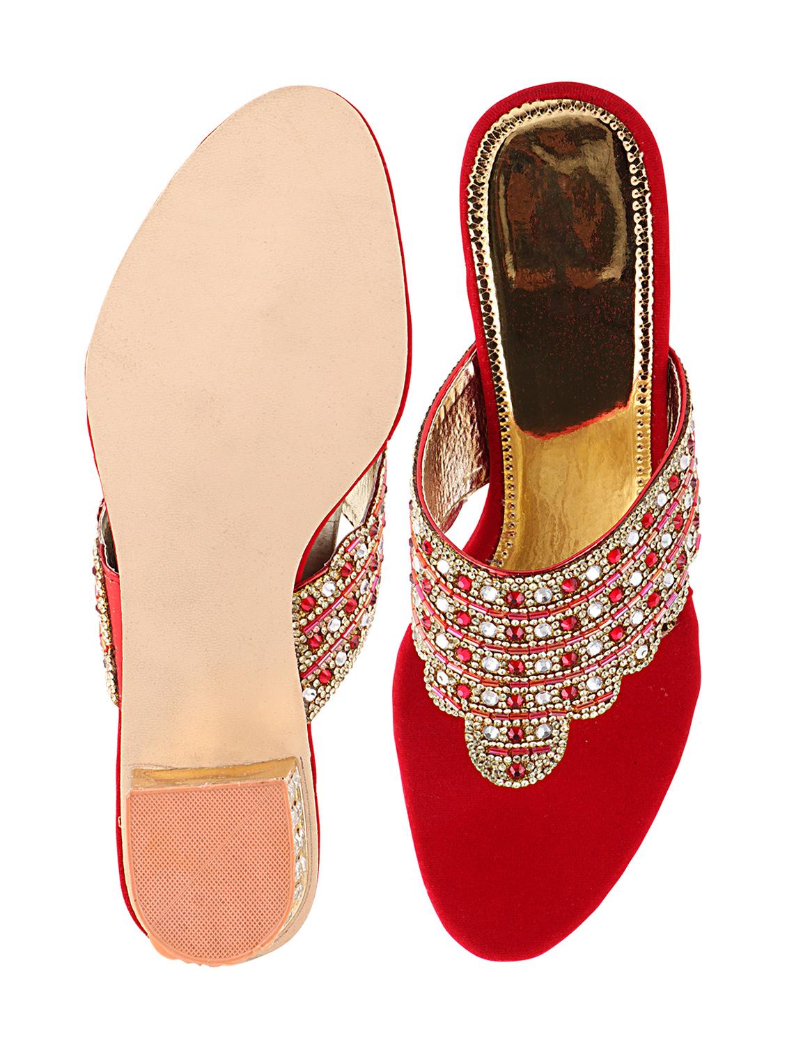 red synthetic toe separator sandals - 17782454 - Standard Image - 3