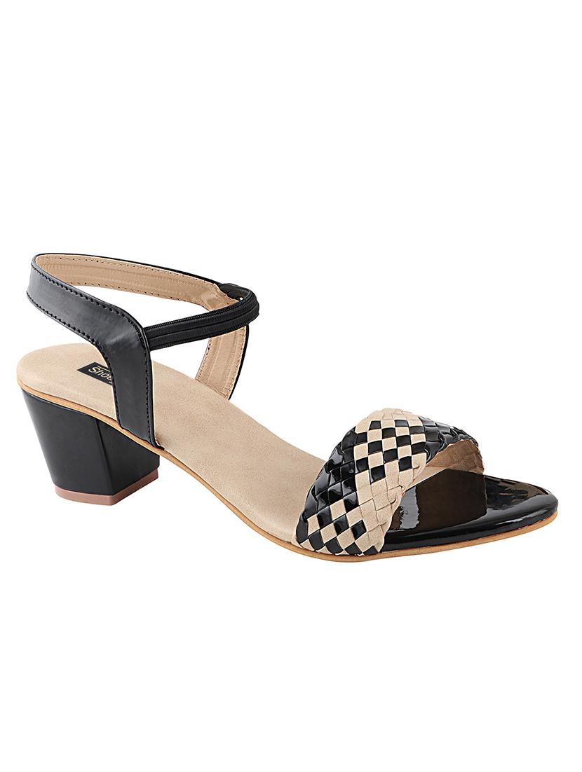 black synthetic back strap sandals - 17782470 - Zoom Image - 0