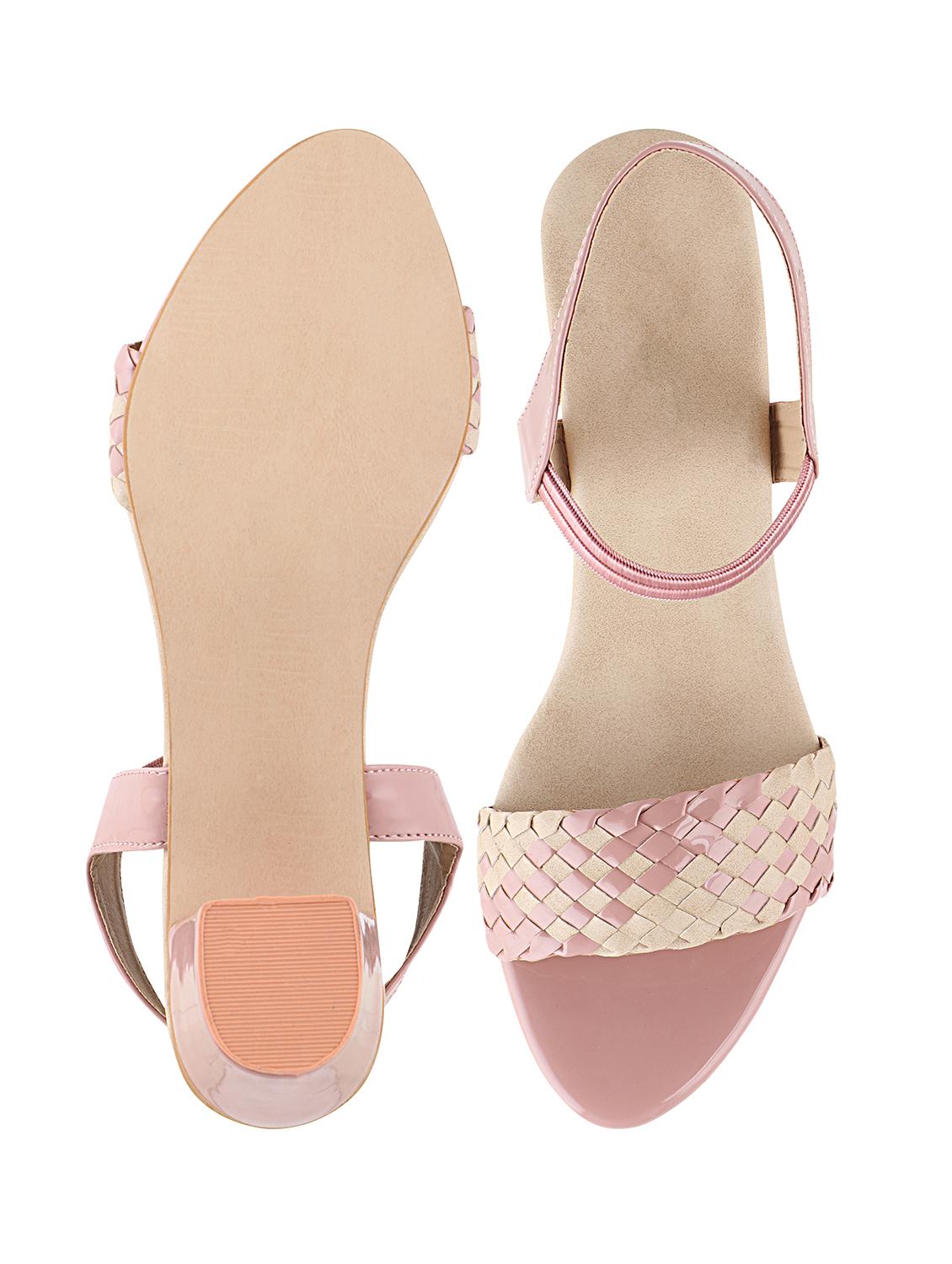 pink synthetic back strap sandals - 17782471 - Standard Image - 3
