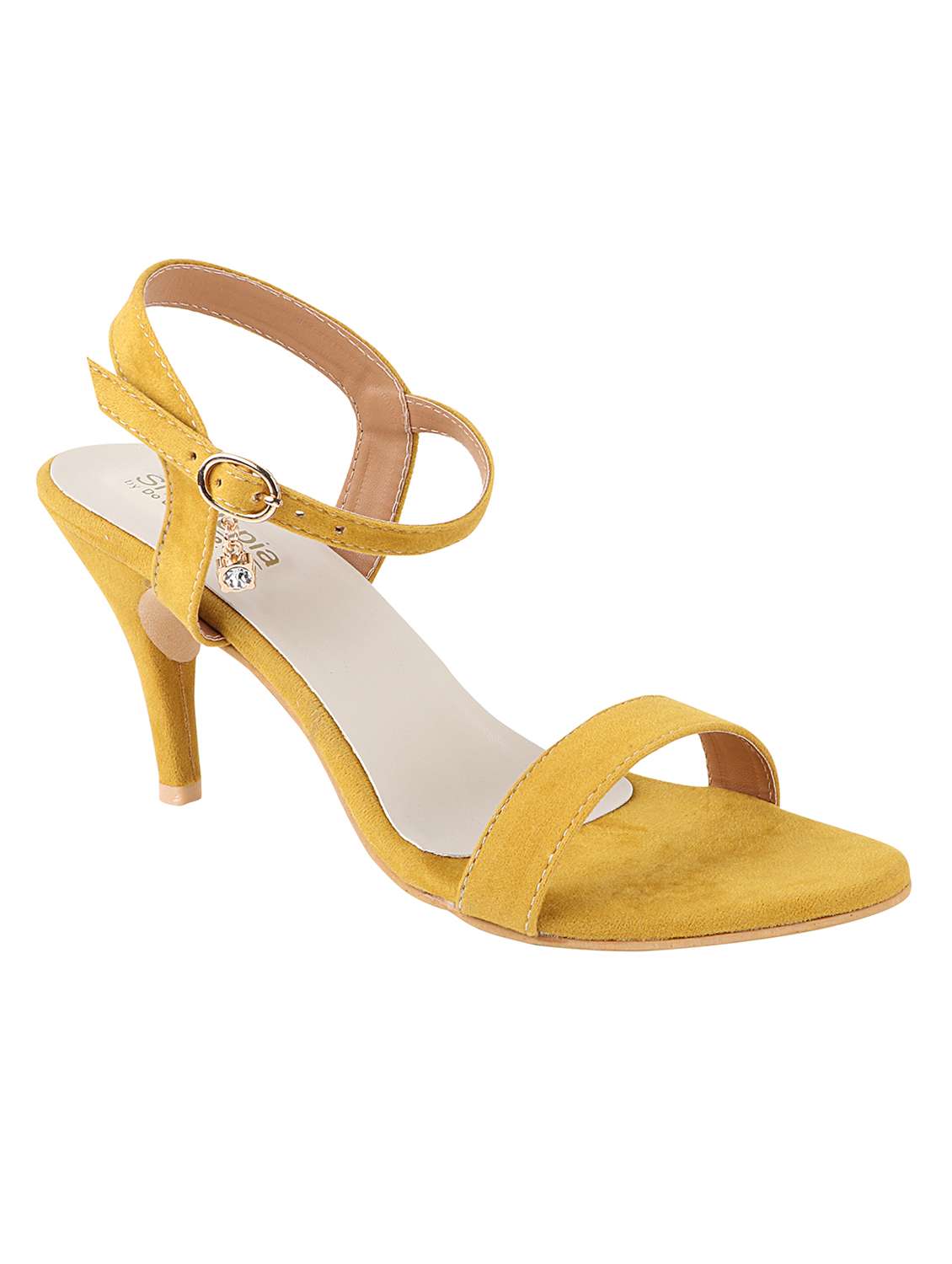 yellow synthetic ankle strap sandals - 17782499 - Zoom Image - 0