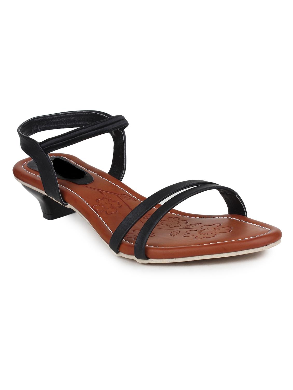 black synthetic back strap sandals - 17782510 -  Zoom Image - 0