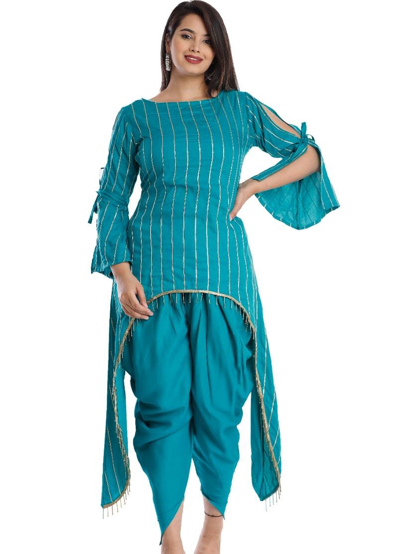 indo western dhoti kurta set  - 17782591 -  Zoom Image - 0
