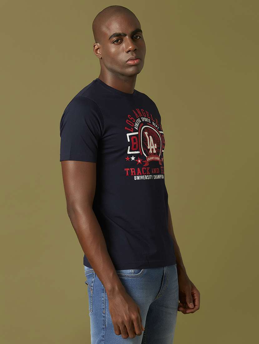 blue front print t-shirt - 17782859 -  Standard Image - 3