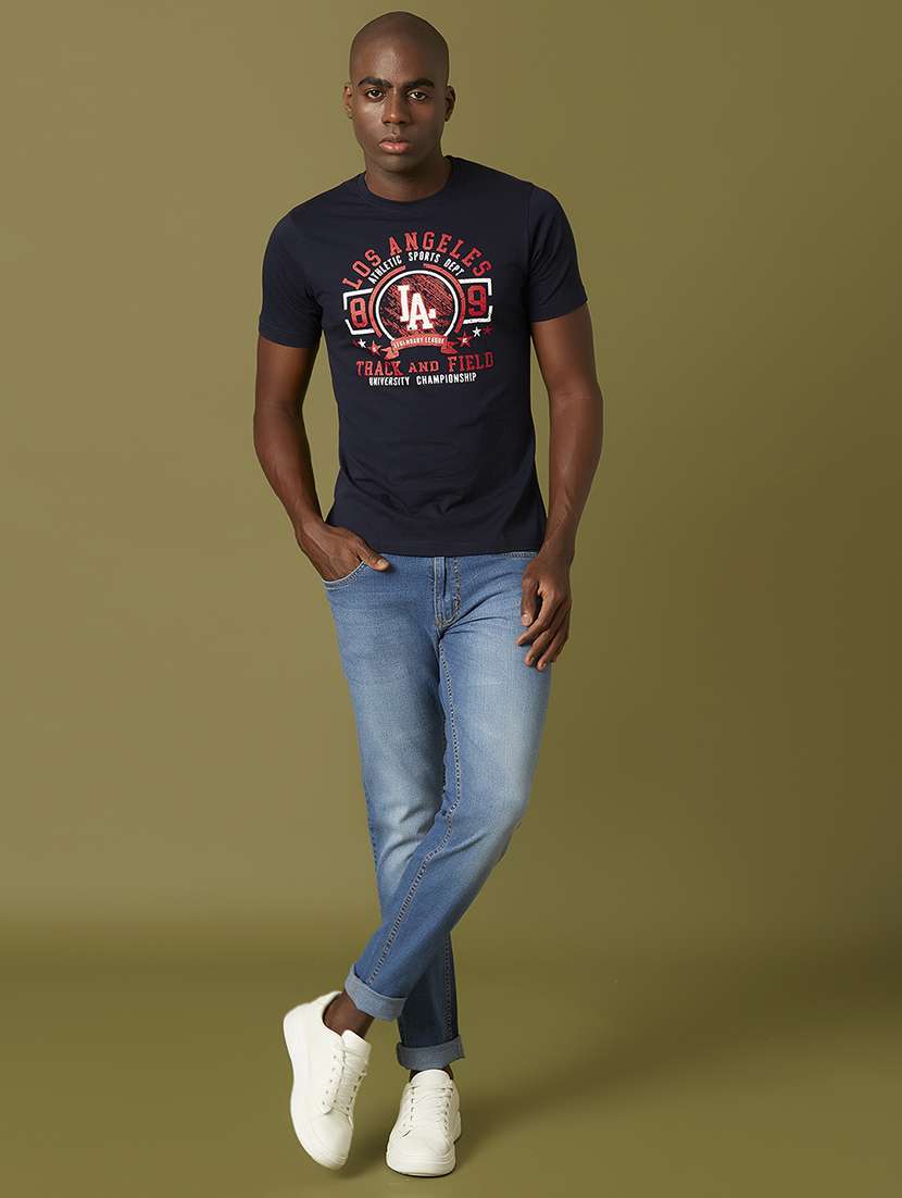 blue front print t-shirt - 17782859 -  Standard Image - 5