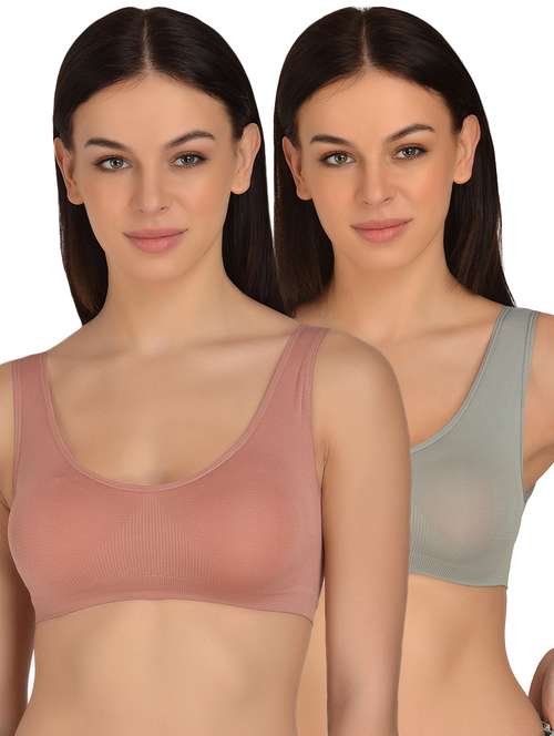 set of 2 solid bralette bra - 17784150 -  Standard Image - 0