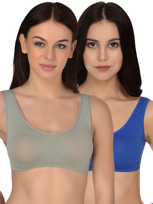 set of 2 solid bralette bra - 17784155 - Standard Image - 0