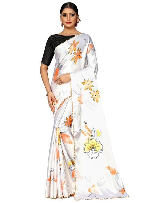 floral printed saree with blouse - 17784234 - Standard Image - 0