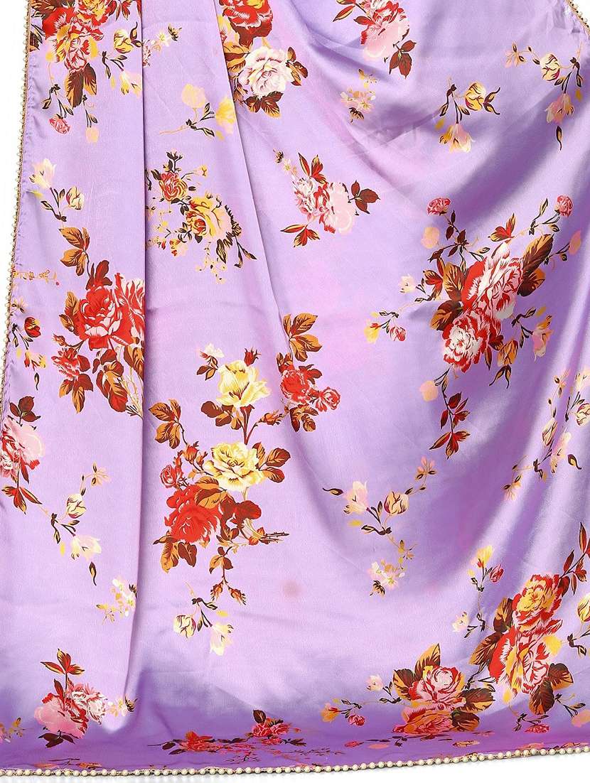 floral printed saree with blouse - 17784236 - Standard Image - 3
