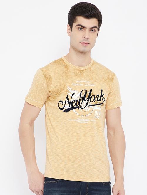 yellow printed t-shirt - 17784923 - Standard Image - 0