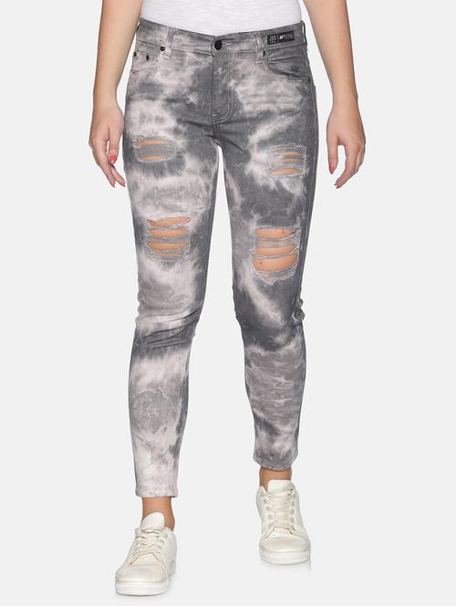 women's distress slim fit jeans - 17785089 - Standard Image - 0