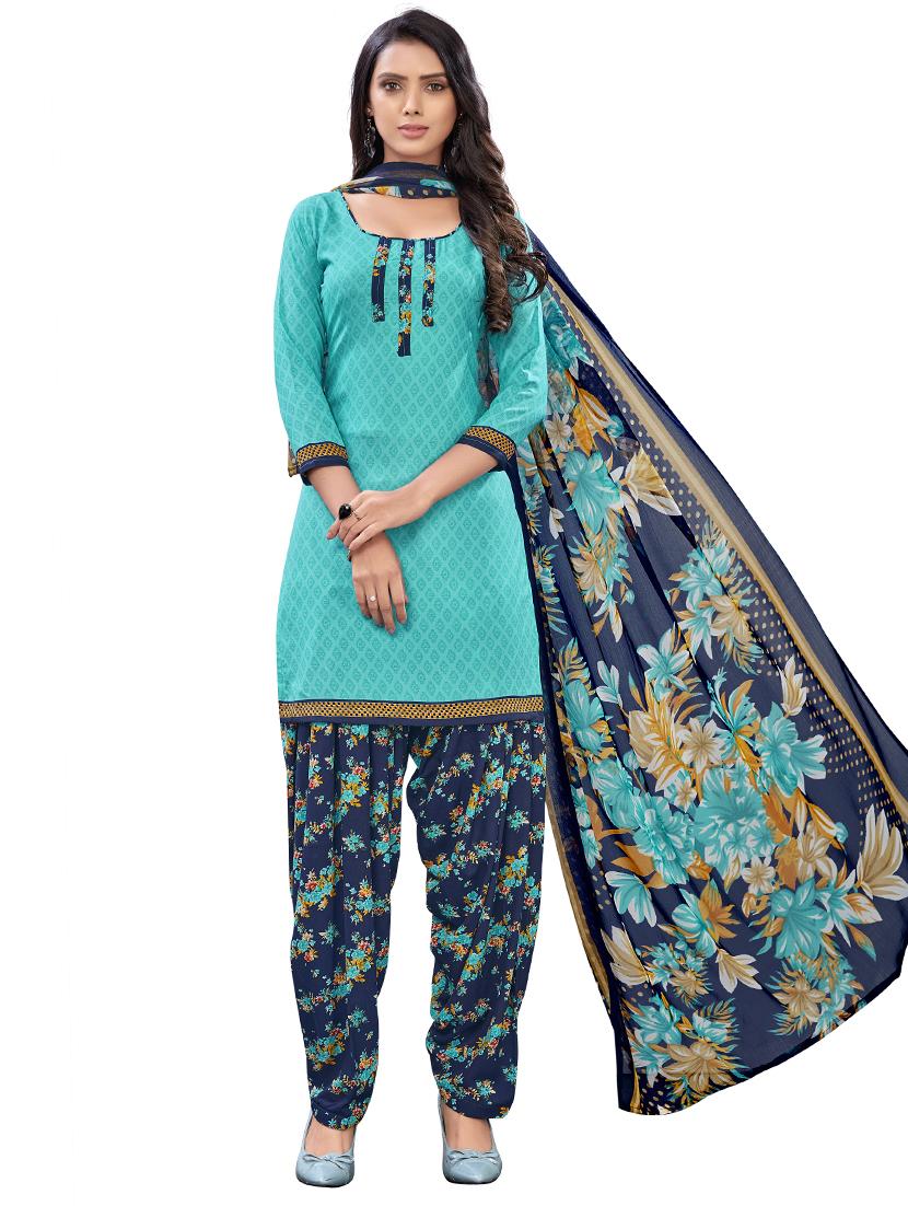 printed unstitched salwar suit - 17785414 - Zoom Image - 0