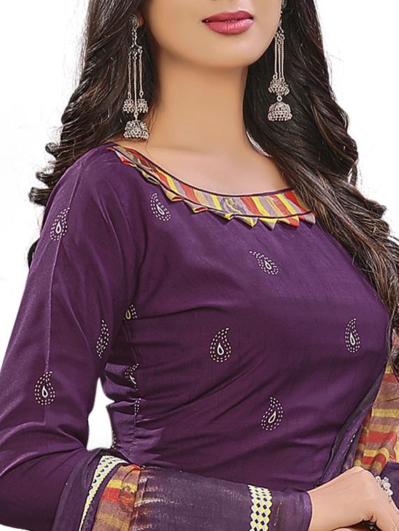 printed unstitched salwar suit - 17785422 - Standard Image - 3
