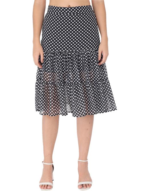 high rise polka dot flared skirt - 17785539 - Standard Image - 0