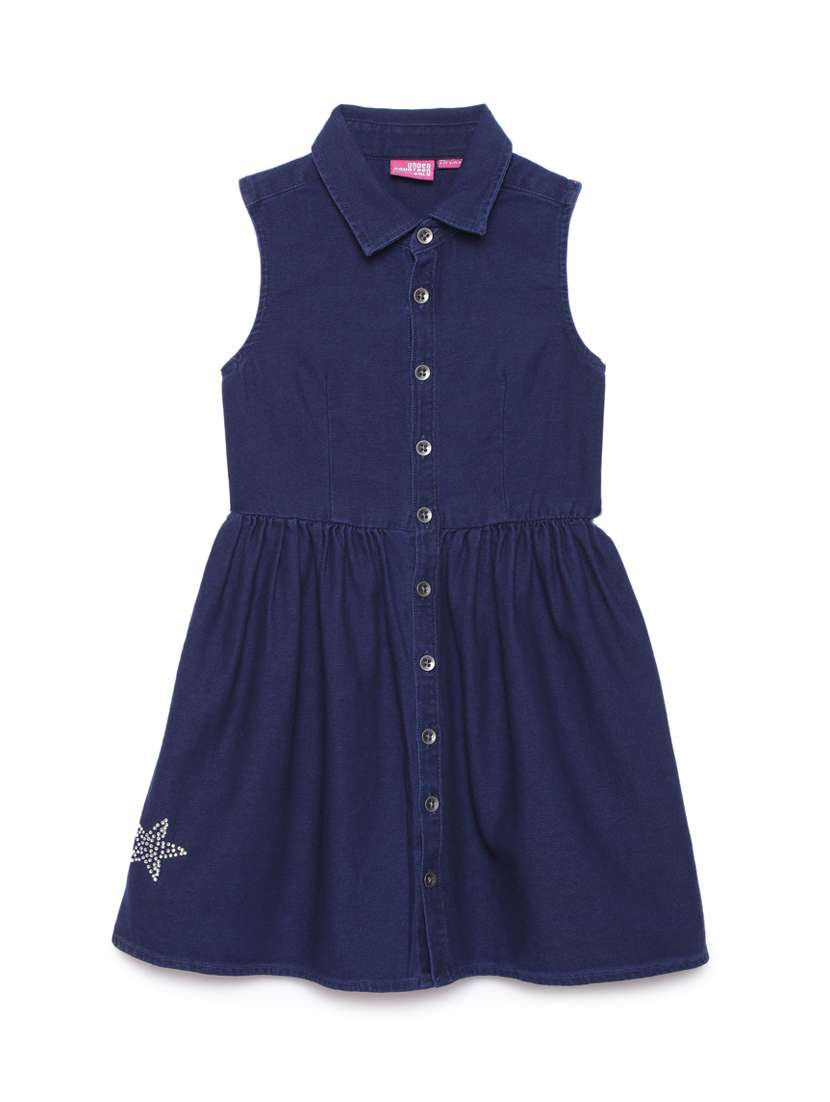 girls collared sleeveless frock - 17786162 -  Zoom Image - 0