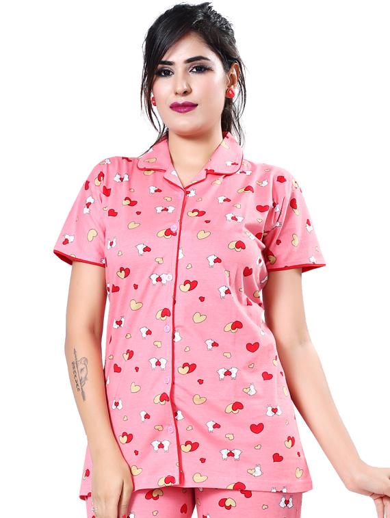 quirky printed nightwear pajama set - 17786384 - Standard Image - 3